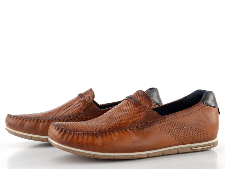 Bugatti pánské kožené mokasíny koňakové 321-A2X6G-4000