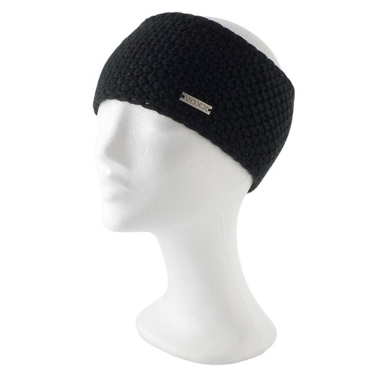 Voxx pletená široká čelenka Demio černá 118999