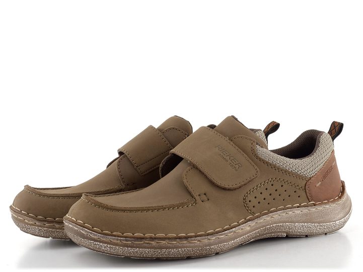 Rieker béžové polobotky s páskem na suchý zip 03058-64