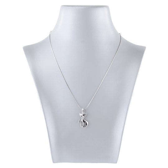 Náhrdelník kočka s krystal kamínky Swarovski