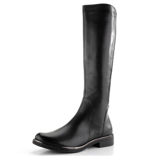 Caprice černé kozačky XL Shaft Black Comb 9-25523-41
