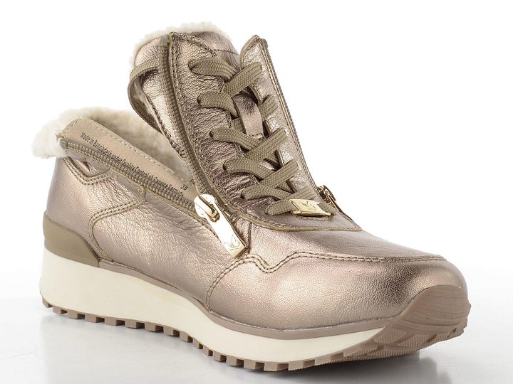 Caprice kotníkové tenisky s membránou taupe metallic 9-26201-43