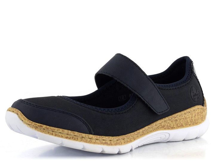 Rieker športovejšie baleríny s pásikom tmavo modré N42B0-14