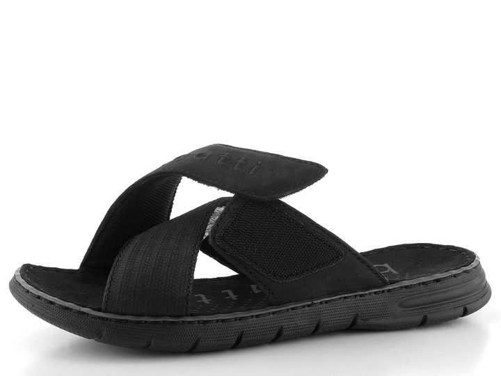 Bugatti černé pánské křížené pantofle se suchým zipem 311-A3282-3500