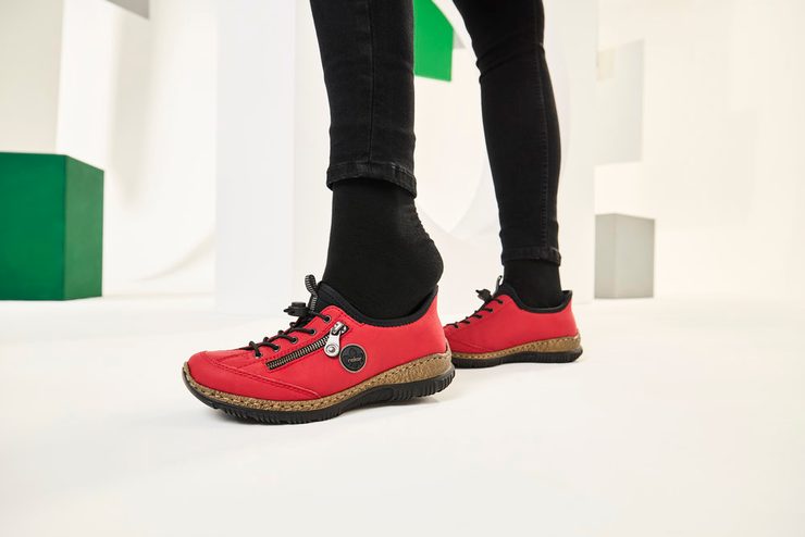 Rieker nazúvacie poltopánky červené N3267-33