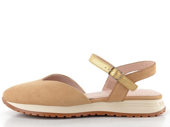 Wonders sandály s plnou špičkou sand/oro A-4804