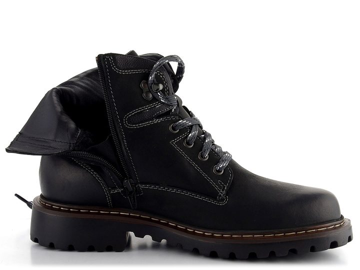 Josef Seibel pánska šnurovacia členková obuv Chance Schwarz-kombi 21951PL86