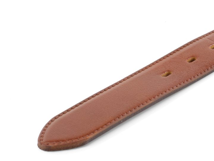 Kožený opasek cognac s matovanou sponou 32 mm