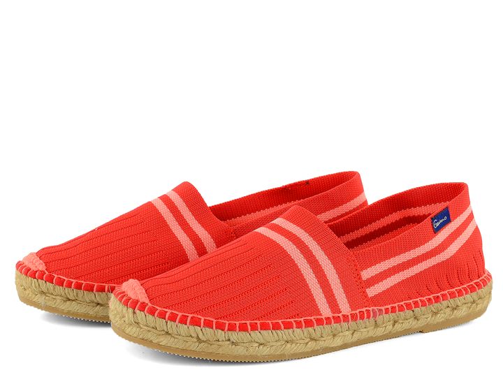 Gaimo Espadrilles mokasíny s proužky Atria Rojo
