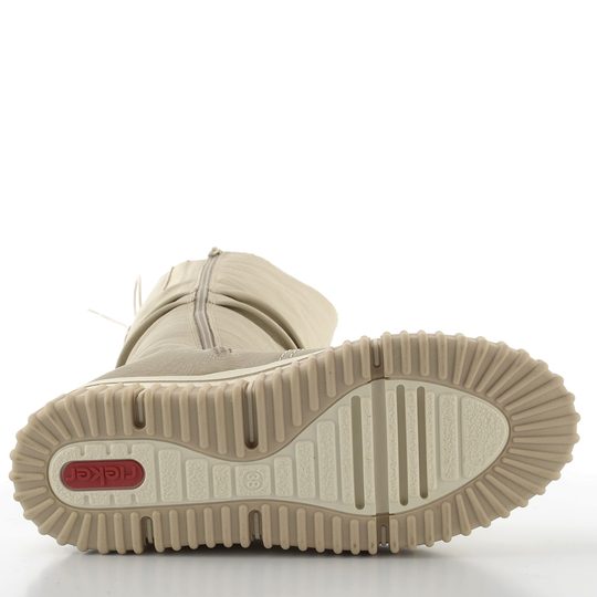 Rieker řasené kozačky s membránou crema Y6370-60