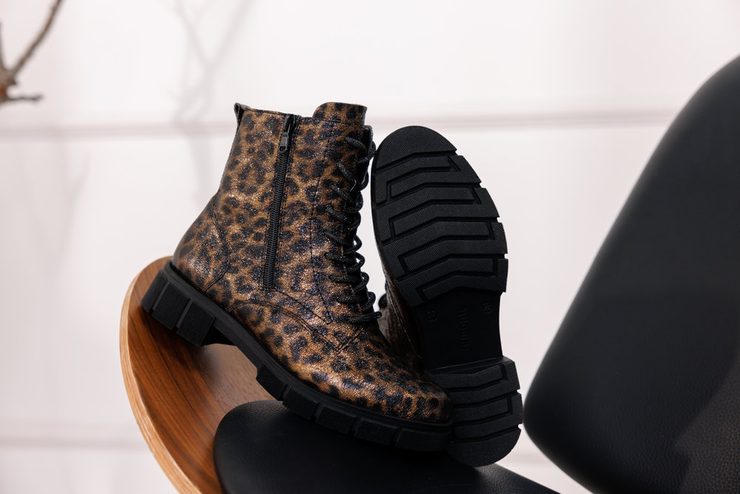 Remonte šněrovací kotník se zipem vzorovaný D2S72-90