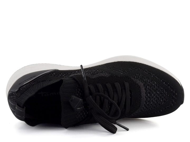 Tamaris tenisky ve sportovním stylu Black Metallic 1-23714-42