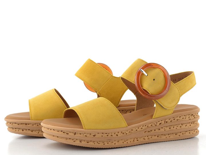 Gabor semišové sandály na platformě dark sole 84.550.13