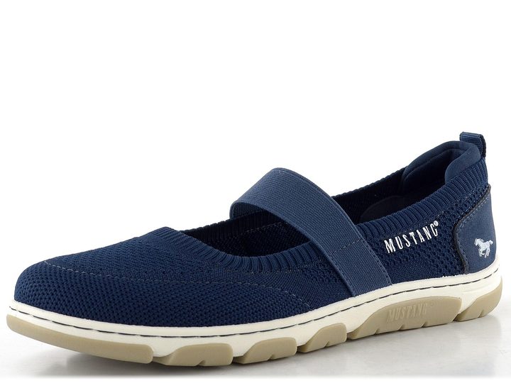 Mustang sportovnější baleríny s páskem navy 26M0582003