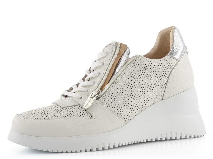 Wonders dámské tenisky na klínu Offwhite/Plata G-6603