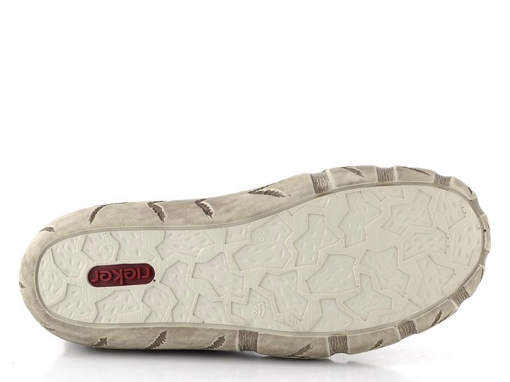 Rieker šněrovací kotník se zipem schwarz/darkolive/flamme L0306-54