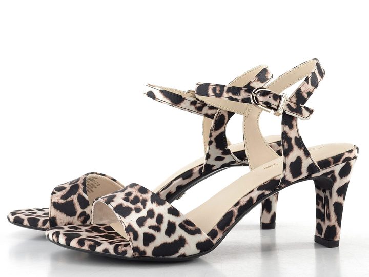 Tamaris sandály na podpatku leopard 1-28028-42