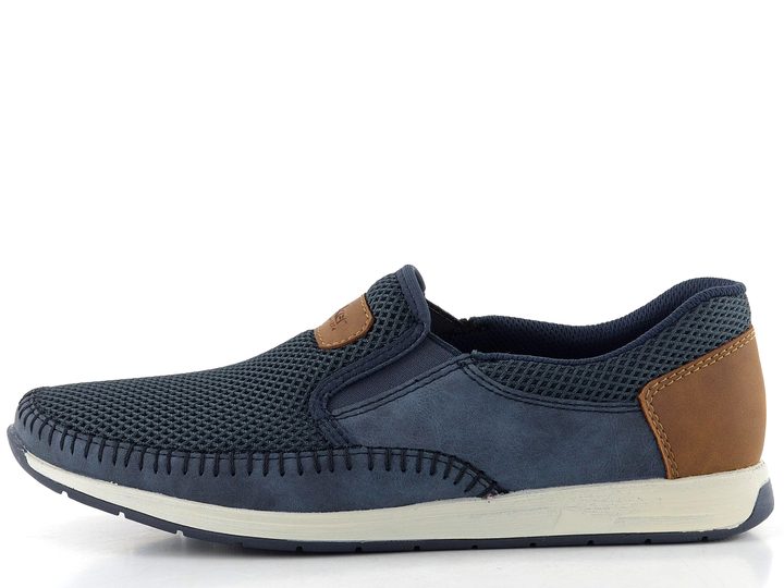 Rieker pánske nazúvacie poltopánky tmavo modré 11954-14