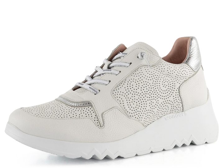 Wonders dámské tenisky na klínu Off/Plata E-6761