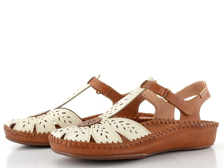 Pikolinos prořezávané sandály s páskem Vallarta nata 655-0841C1