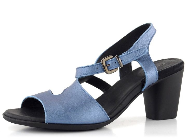 Arche modré sandále na podpätku Fahona Stellaire