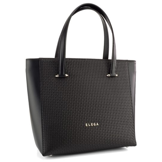 Elega kabelka shopper saffiáno černá 69204