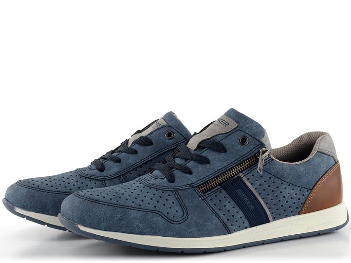 Rieker modré poltopánky so zipsom 11926-14