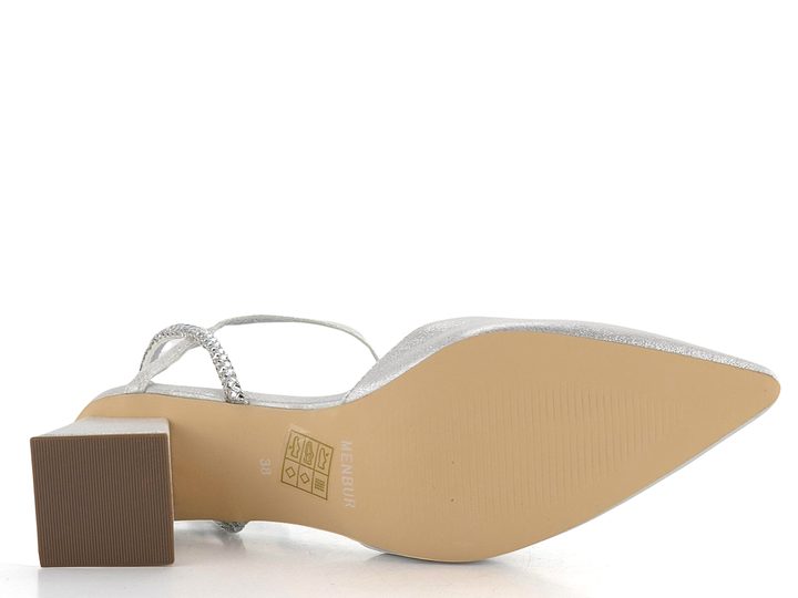 Menbur společenské lodičky s volnou patou Plata/Silver 25762