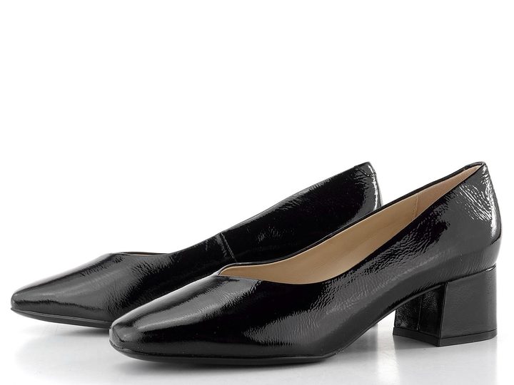 Caprice čierne lakované lodičky  9-22315-42-017