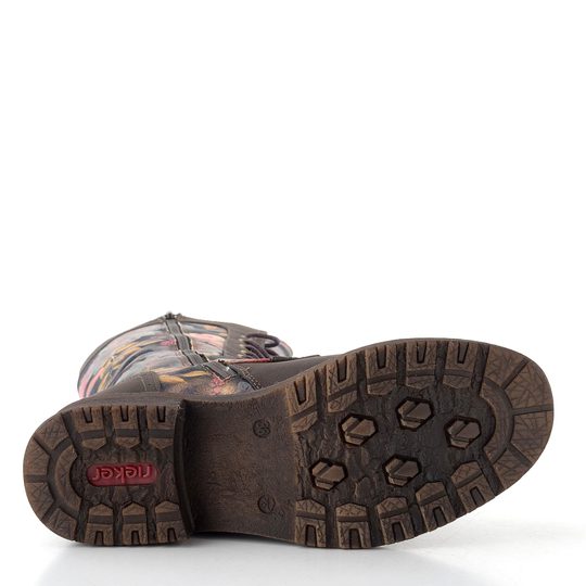 Rieker šnurovacie čižmy s membránou mud/ozean-multi/schwarz-antik 94731-91