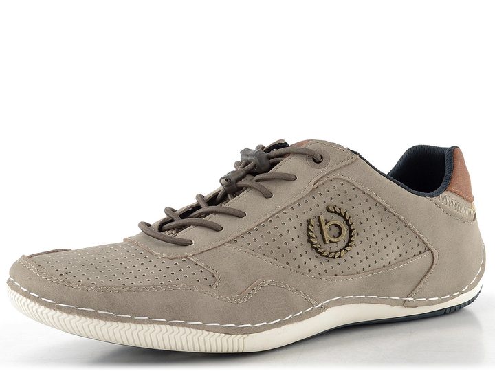 Bugatti béžové kombinované polobotky 321-48010-5000