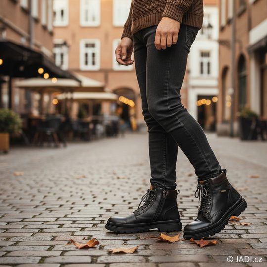 Pikolinos pánský šněrovací kotník na hrubé podešvi Ourense Black M6U-8089