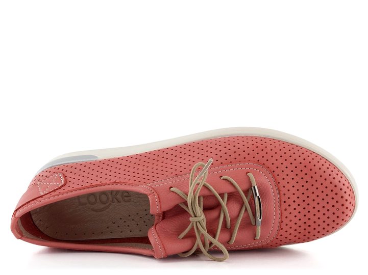 Looke perforované šněrovací polobotky Madie coral L0674_25