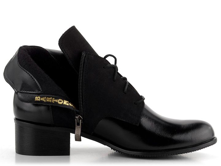 Barton dámský elegantní kotník na podpatku černý 6923