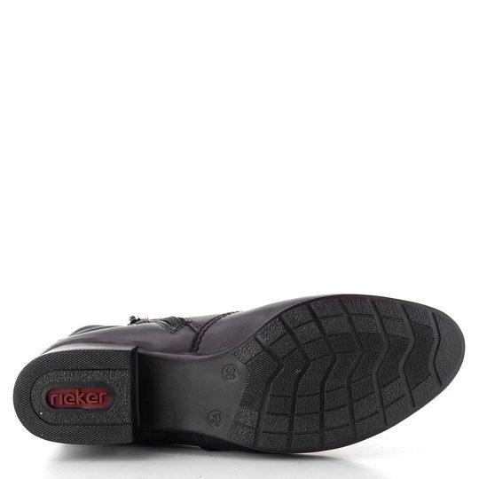 Rieker řasený zipový kotník černý 78656-00