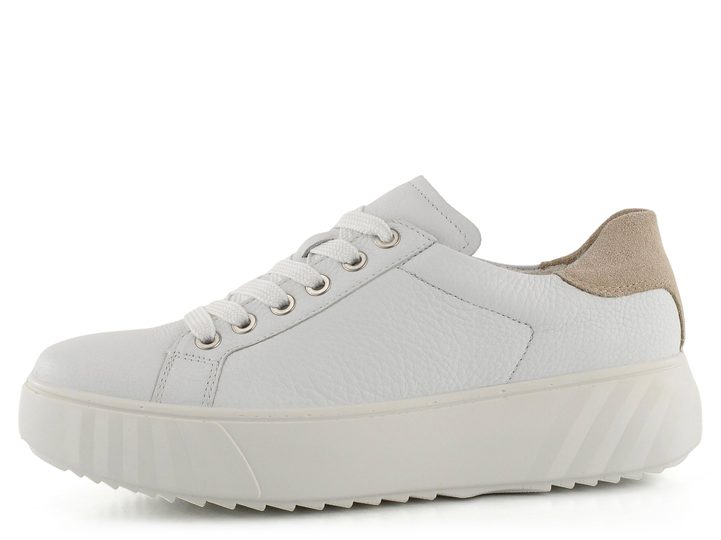 Ara širšie poltopánky na platforme Monaco biele 12-46523-04