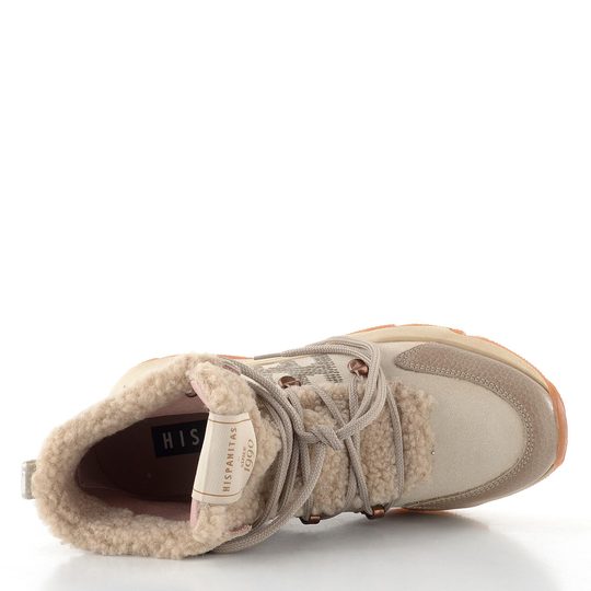 Hispanitas kožený šněrovací kotník nezateplený Nepal topo/cream HI254371
