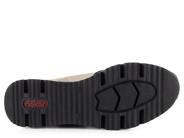 Rieker sportovnější kotník na klínu černý/krémový N6352-60
