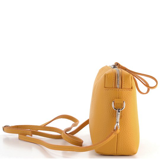 Elega crossbody malá žlutá/stříbrné kování 69287
