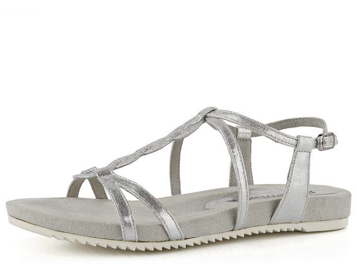 Tamaris Basic metalické sandály Silver 1-28140-28