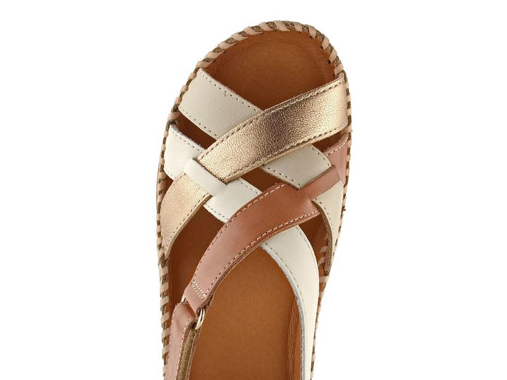 Pikolinos sandály s kříženými pásky Cadaques Marfil W8K-0741C2