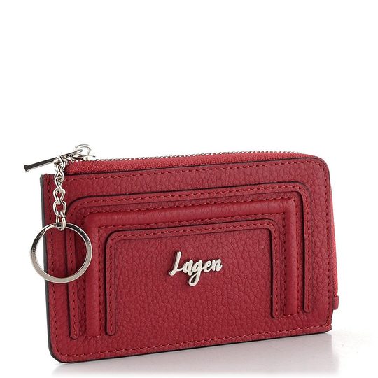 Luxusní kožené pouzdro na karty/klíčenka Red BLC/5784/323