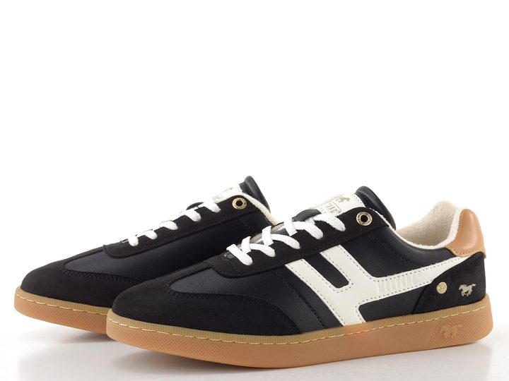 Mustang šněrovací tenisky black/white 26M0512001