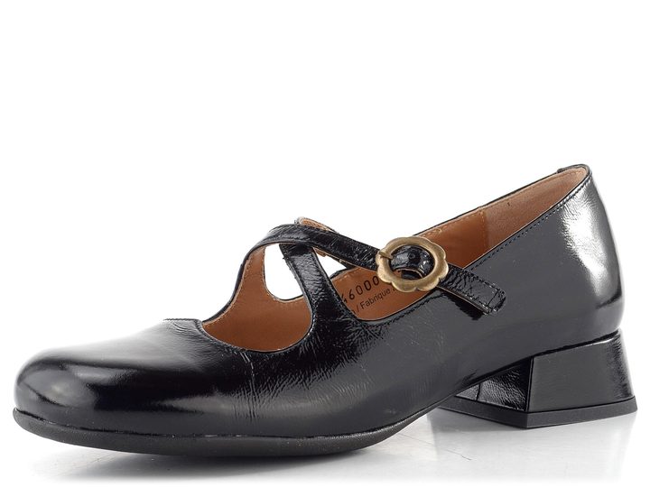 Fly London lakované lodičky s páskem černé P145460000