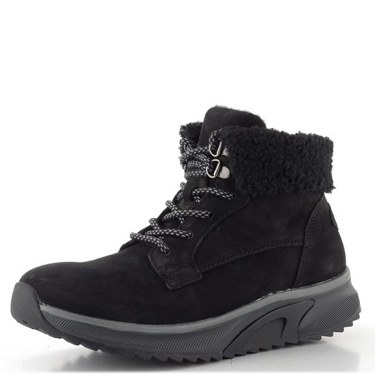 Gabor Rollingsoft šněrovací kožený kotník black 0802.02.001