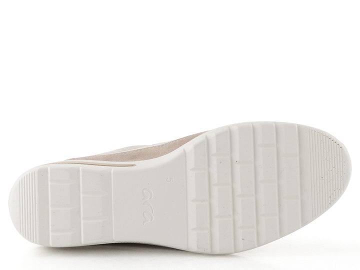 Ara širší šněrovací polobotky na klínu Zürich shell/cream/beach 12-50601-09