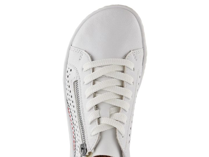 Rieker vzdušné šněrovací polobotky se zipem bílé 52824-80