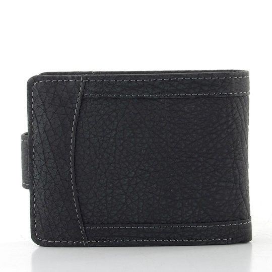 Pánská peněženka se zápinkou stínovaná černá V-05/W