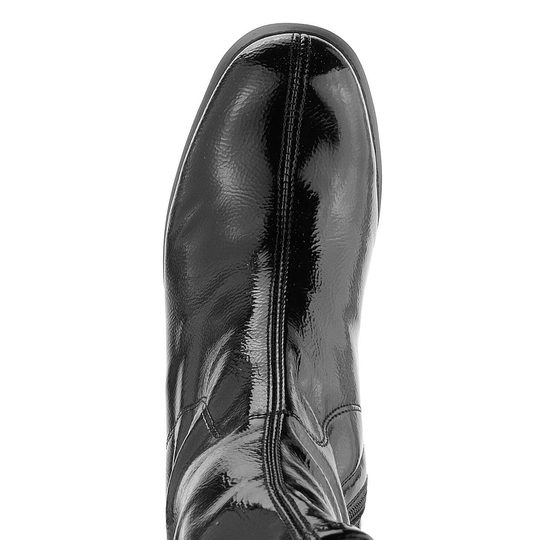 Wonders kotník na podpatku lakovaný Negro H-4942