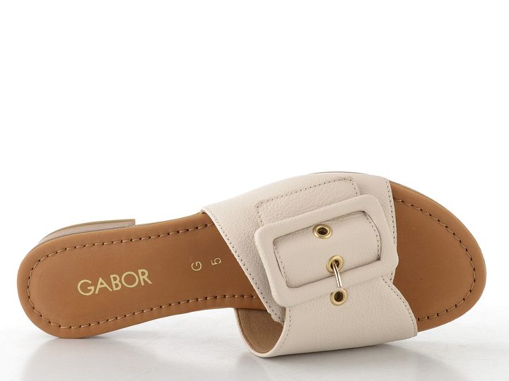 Gabor luxusní nízké pantofle se sponou creme 82.791.52